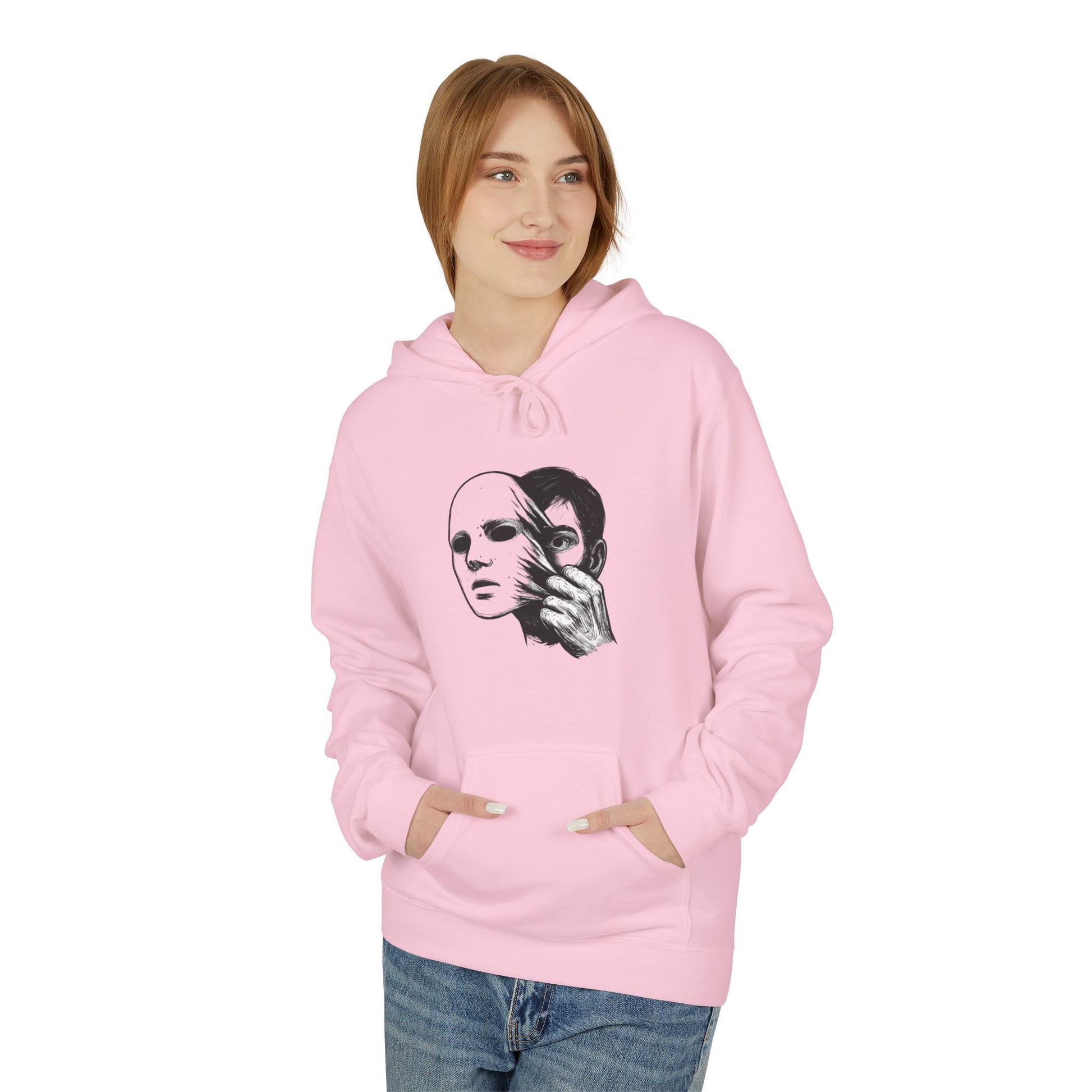 Artistic Statement Fleece Hoodie - Unique Gift, Unisex Apparel, Comfortable Layer, Casual Wear, Self-Expression, Trendy Style