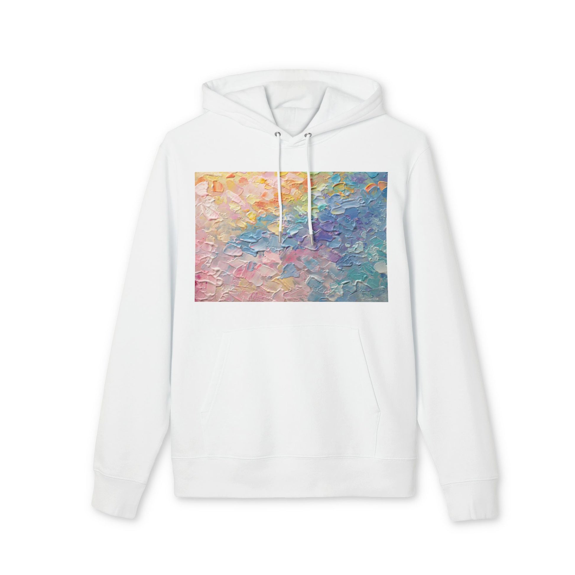 Sudadera con capucha artística unisex: «Explosión cromática» 