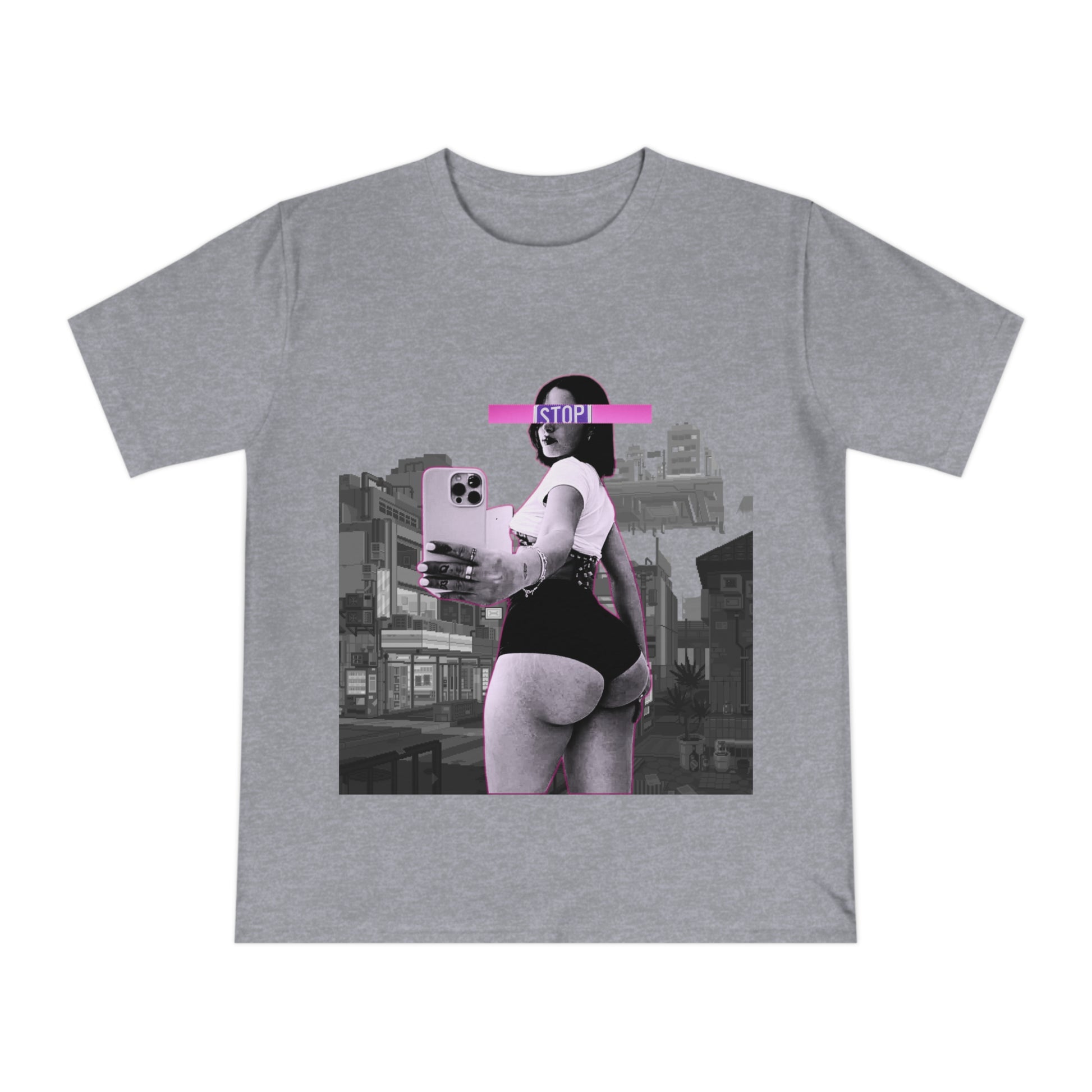 T-shirt "STOP!" – Art Digital Pop &amp; Futuriste | Streetwear Graphique Unisexe
