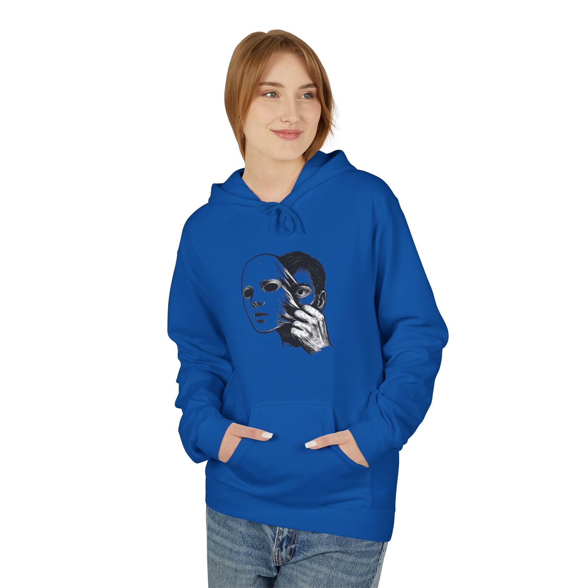 Artistic Statement Fleece Hoodie - Unique Gift, Unisex Apparel, Comfortable Layer, Casual Wear, Self-Expression, Trendy Style