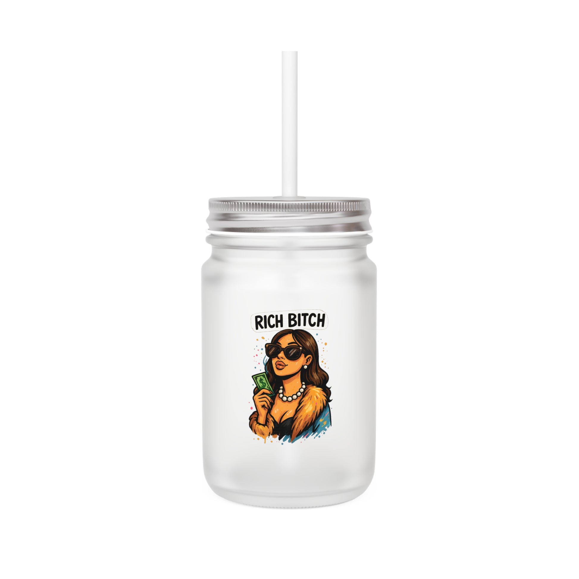 Mason Jar | "Rich Bitch" | Pop Art Glam