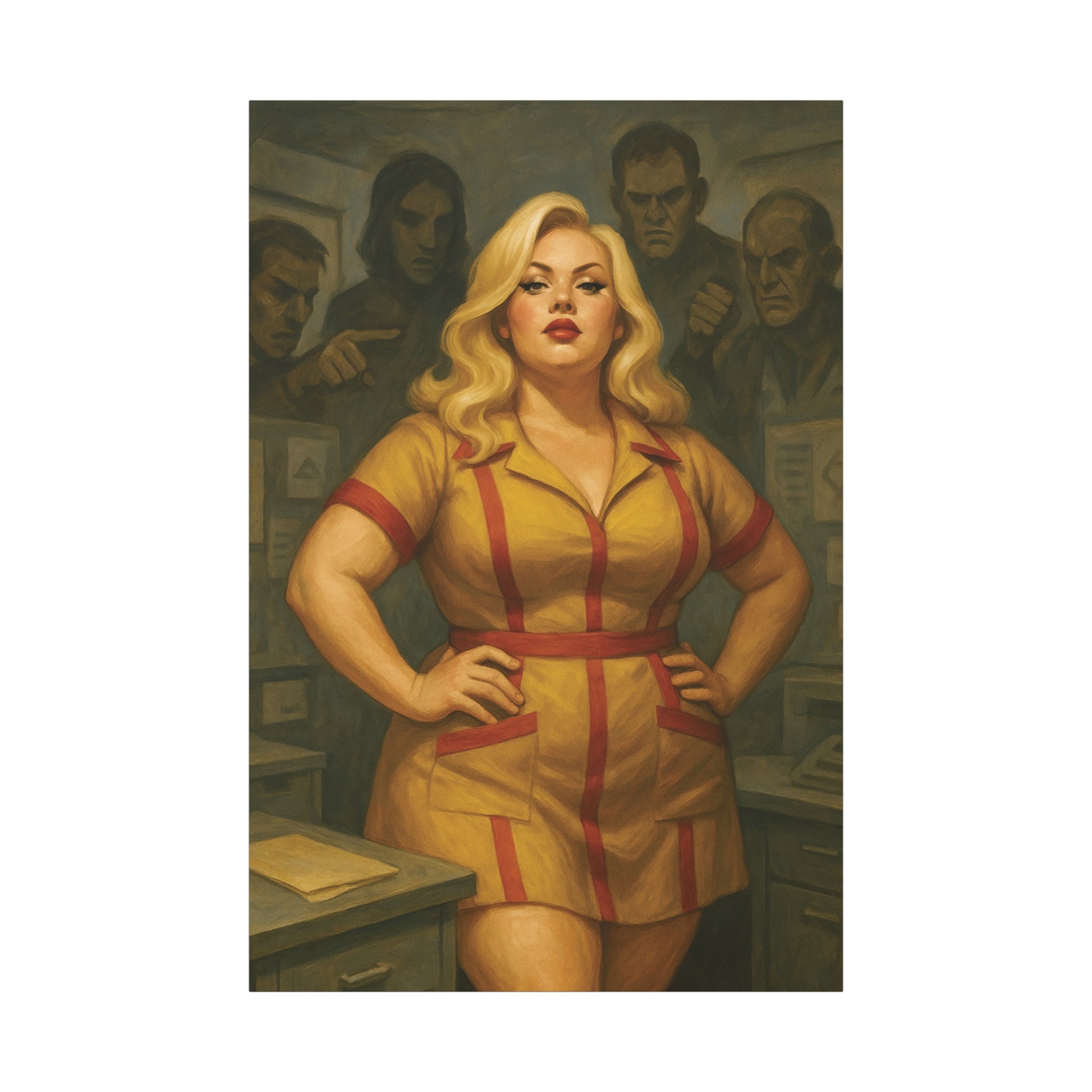 Empowering Vintage Canvas Art Wraps, Retro Wall Decor, Feminine Art, Unique Gift for Her, Home Aesthetic