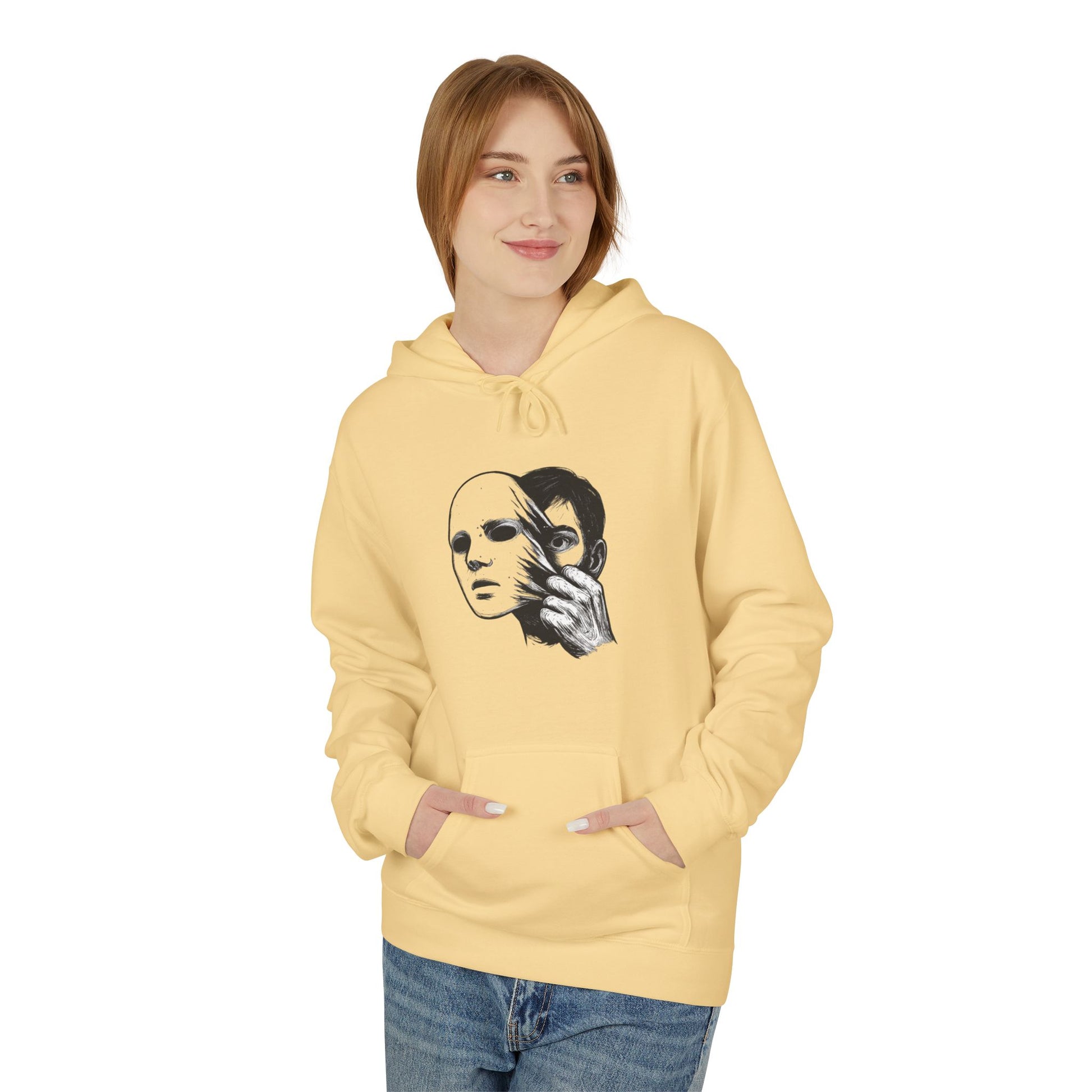 Artistic Statement Fleece Hoodie - Unique Gift, Unisex Apparel, Comfortable Layer, Casual Wear, Self-Expression, Trendy Style