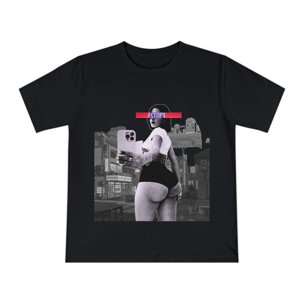 T-shirt "STOP!" – Art Digital Pop & Futuriste | Streetwear Graphique Unisexe