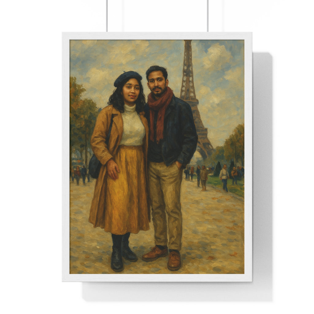 🖼️ Portrait Romantique à Paris – Style Peinture Classique
