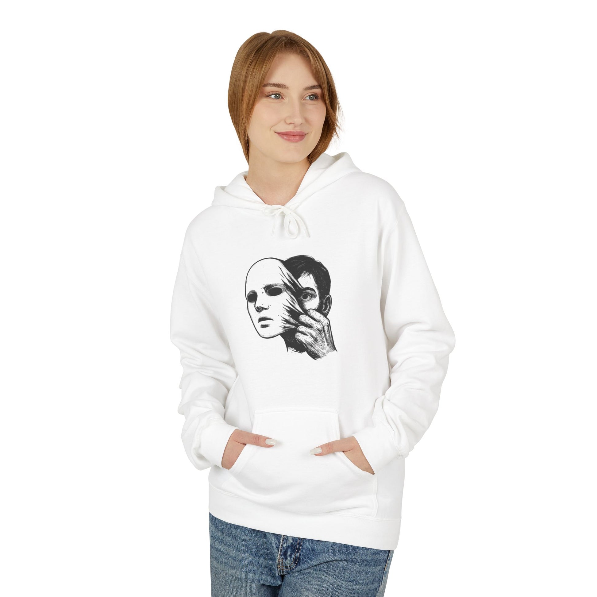 Artistic Statement Fleece Hoodie - Unique Gift, Unisex Apparel, Comfortable Layer, Casual Wear, Self-Expression, Trendy Style