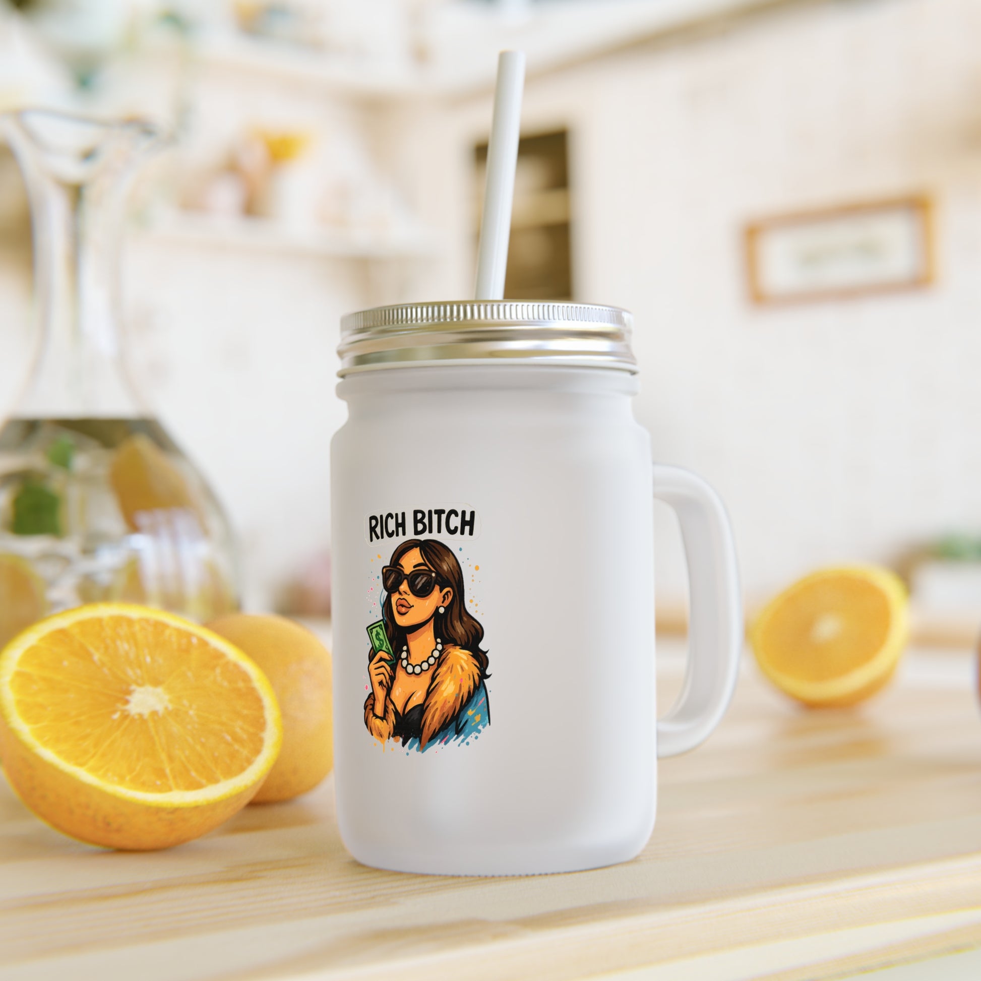Mason Jar | "Rich Bitch" | Pop Art Glam