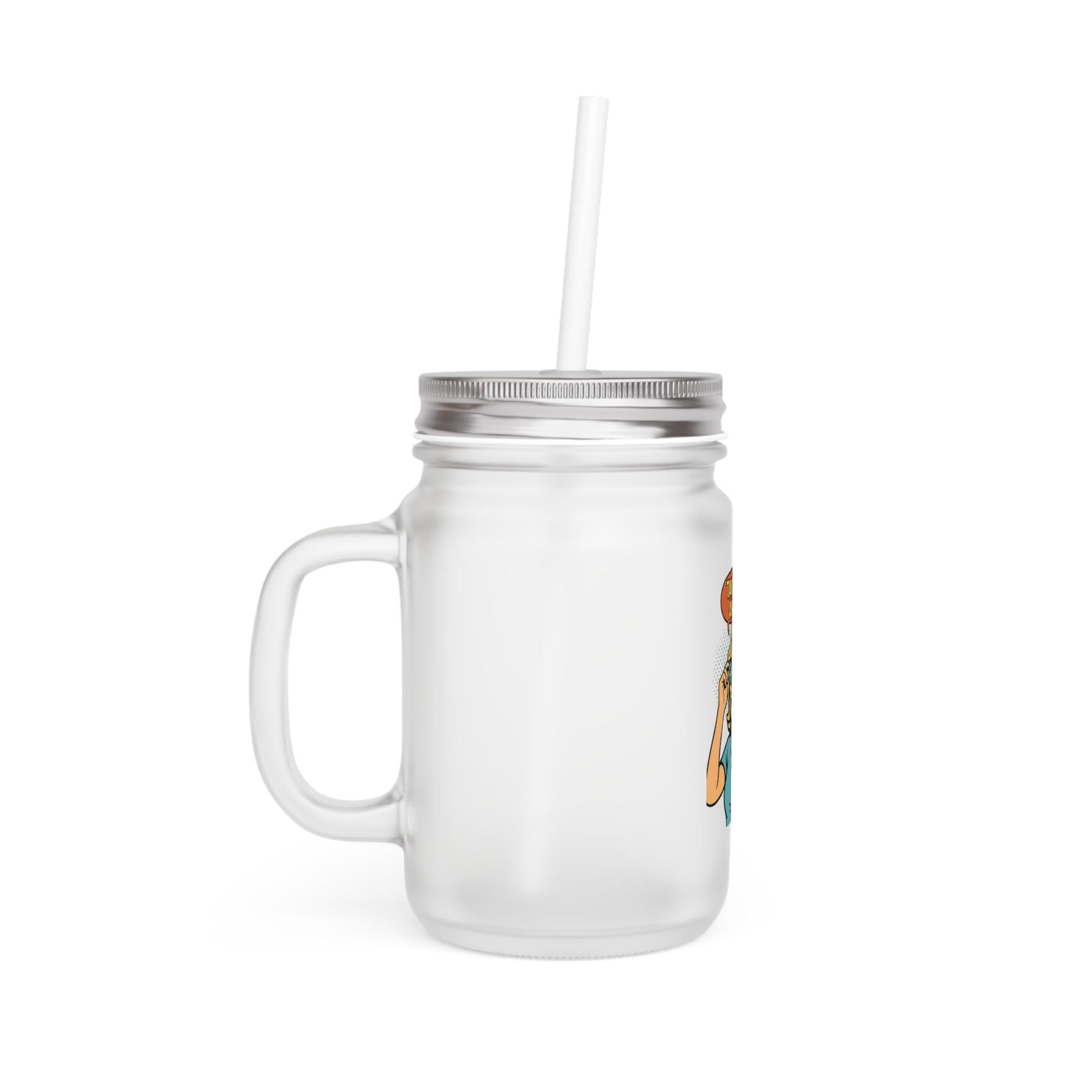 Mason Jar with Fun Design, Cute Drinkware for Summer Parties, Gifts for Friends, Travel Mugs, Kitchen Decor, Custom Drink Containers