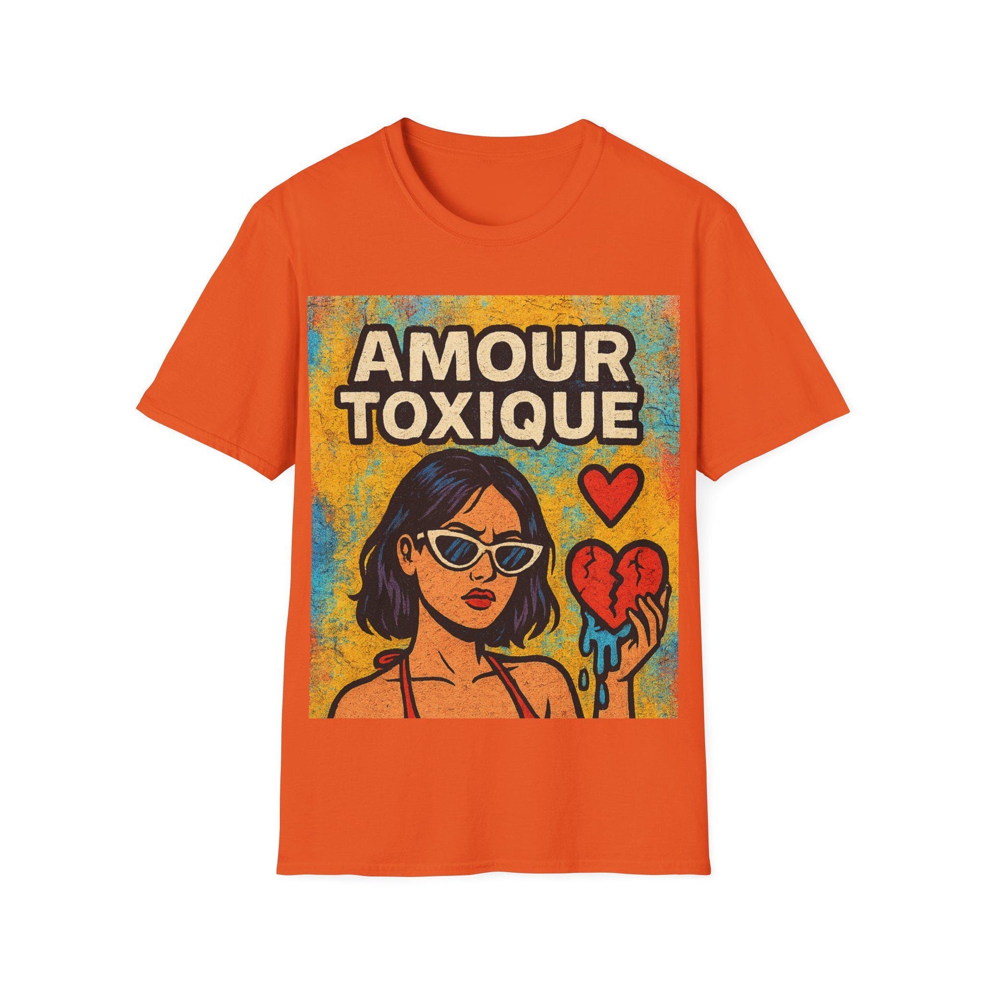 Amour Toxique Unisex T-Shirt - Heart Breaker Tee, Casual Wear, Love-Themed Gift, Graphic Tee, Summer Wardrobe Essential