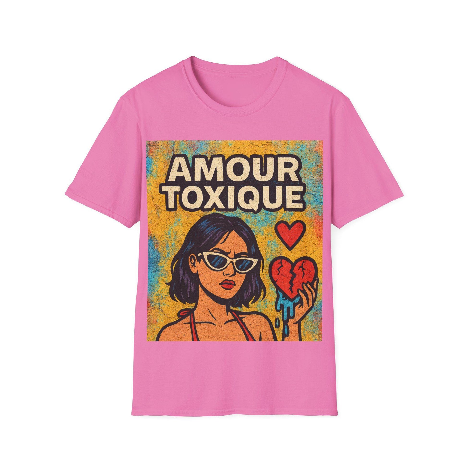 Amour Toxique Unisex T-Shirt - Heart Breaker Tee, Casual Wear, Love-Themed Gift, Graphic Tee, Summer Wardrobe Essential