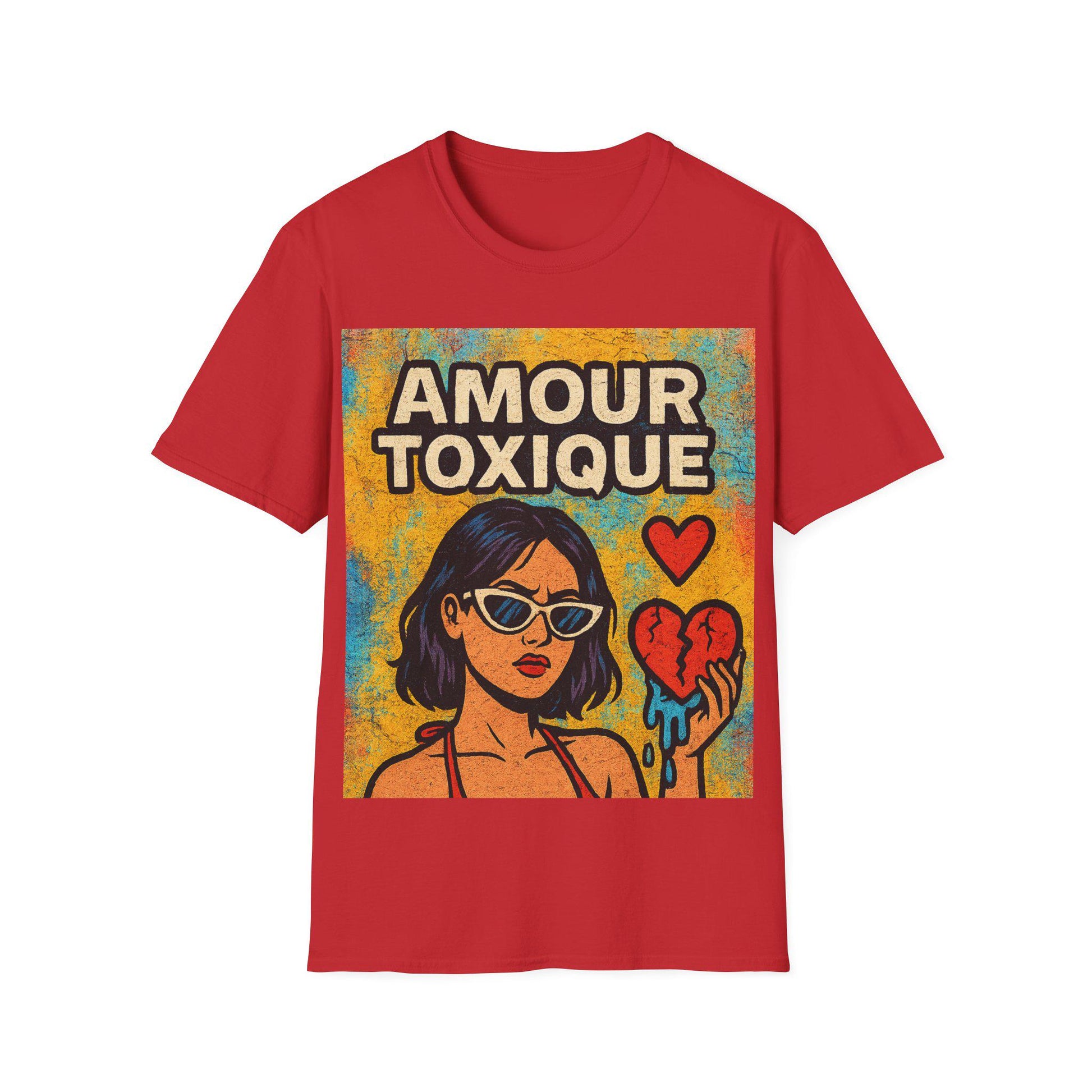 Amour Toxique Unisex T-Shirt - Heart Breaker Tee, Casual Wear, Love-Themed Gift, Graphic Tee, Summer Wardrobe Essential