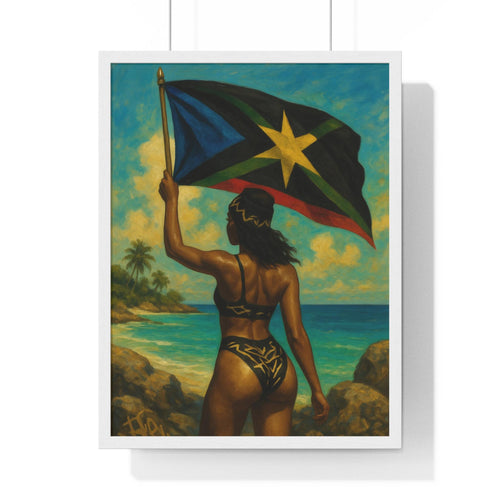 Affiche Fierté Caraïbéenne Art Sensuel et Engagé | Caribbean Queen | Art Print |  Empowerment & Island Beauty