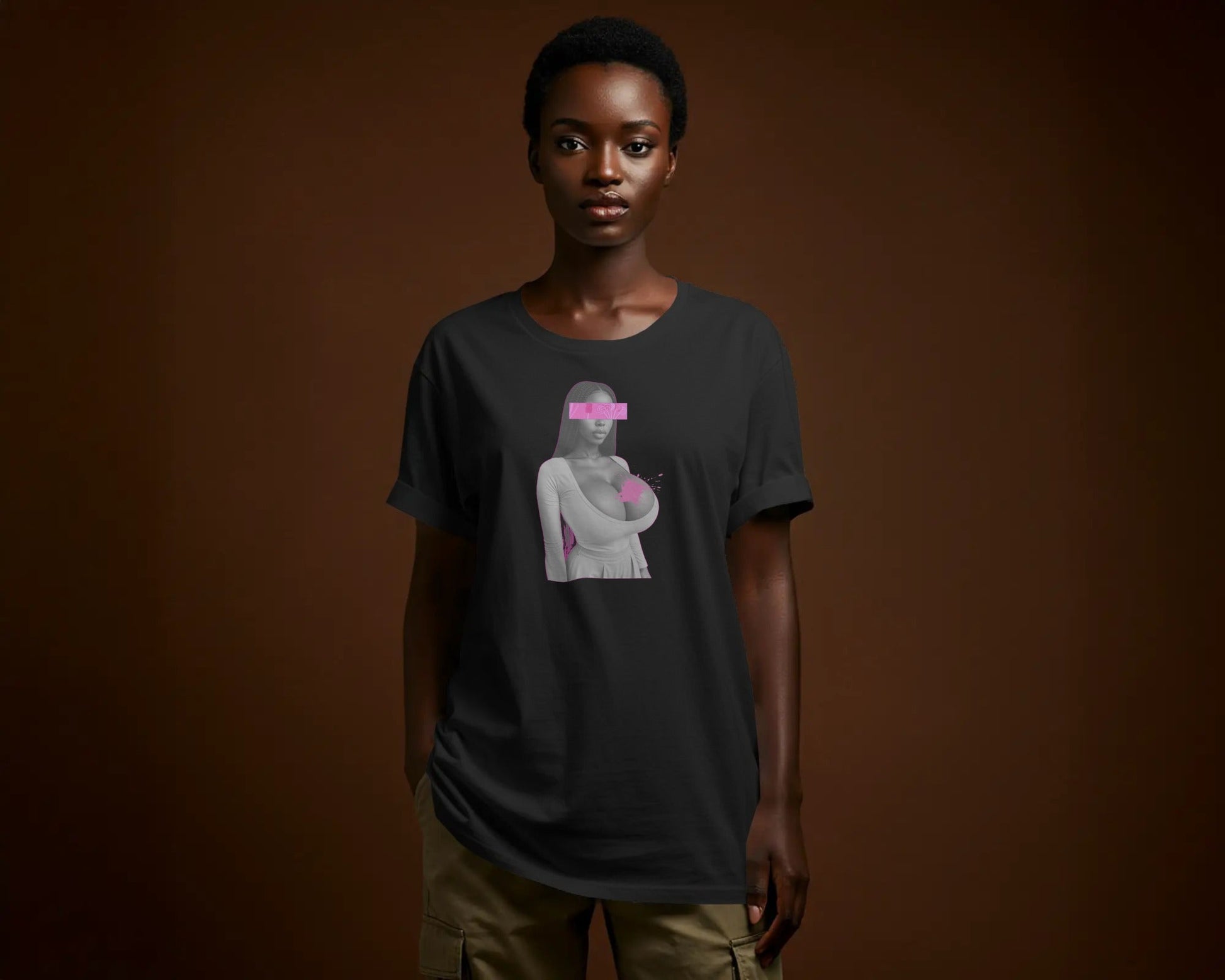 T-shirt “Pink Vision” | Art graphique provocateur & explosion pop